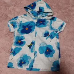hakka kids 花柄 半袖 パーカー 120 新品