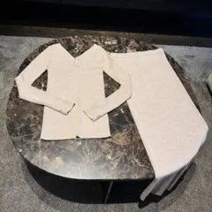 Whim Gazette リブVネックプルオーバー　ニットスカート　セット