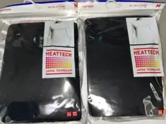 ユニクロ　ヒートテック　クルーネックT ブラック　メンズM 2枚セット