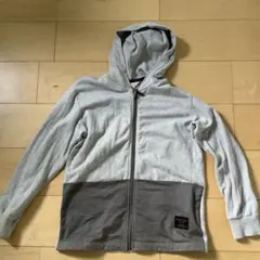 HusHusH キッズ ジップアップ パーカー グレー 150