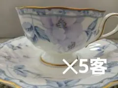 HOYA カップ＆ソーサー5客セット ボーンチャイナ コーヒーカップ