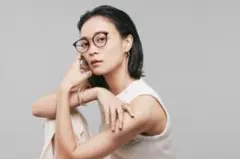 LOVE BY e.m. オーバル型メガネ ブラック Zoff