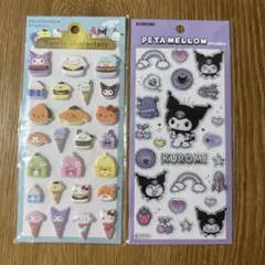 サンリオ　マシュマロステッカーズフード　ペタメロウスタッカーズ　クロミ