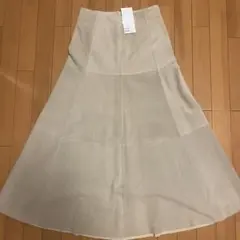 GALLARDAGALANTEベージュ 羊革 フレアスカート