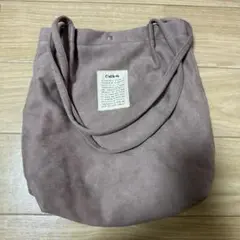 ピンク スエード風 トートバッグ