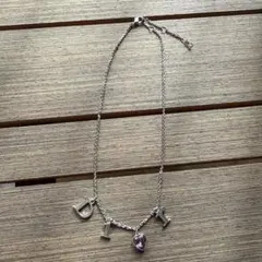 Dior シルバー ネックレス アルファベット