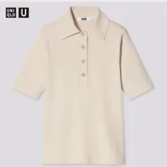 UNIQLO U ビスコースブレンドニットポロシャツ　半袖　M