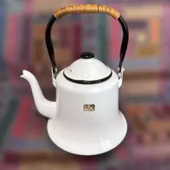 レトロ 琺瑯 ベルケトル　デコラウェア　DECORA WARE　ホワイトのサムネイル