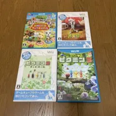wiiuとwiiのソフト ピクミンなど4本セット まとめ売り