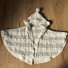 ジェラートピケ　フード付きベビーポンチョ 80-90cm ジェラピケ