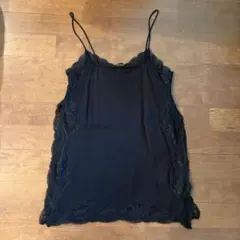 【美品】ZARA ザラ レース切替 キャミソール ブラック XSサイズ 完売品