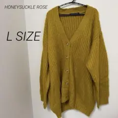 HONEYSUCKLE ROSE マスタード　ニットカーディガン L あたたかいのサムネイル