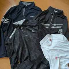 【まとめМサイズ4点】アディダス ゴルフウェア トップス adidas 黒/紺のサムネイル