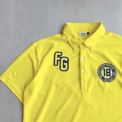 FILA GOLF フィラゴルフ　半袖ポロシャツ　イエロー　メンズLL