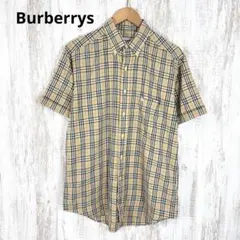 90s バーバリー クラシック ノバチェック ホース ロゴ刺繍 BDシャツ