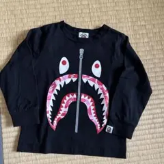 美品⭐️BAPE KIDS シャーク 長袖Tシャツ ブラックのサムネイル