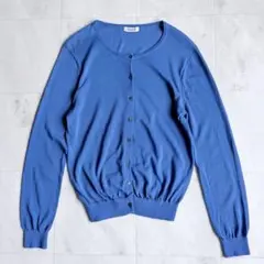 NOLLEY'S メッシュカーディガン　春夏　アセテート　青のサムネイル