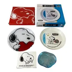 yz27 未使用 スヌーピー テニスお皿 プレート ノベルティ 3点セット