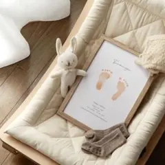 【２枚セット】 命名書 手形 足形誕生日 一歳 ハーフバースデー .947