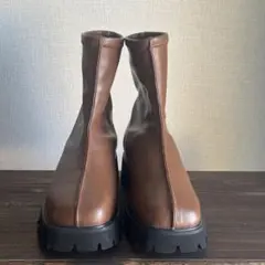 23センチ　ブラウン 厚底カジュアルブーツ
