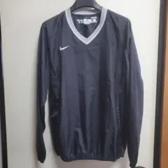 【美品】NIKE　Vジャン　メンズXL　黒　DIAMOND READY　刺繍ロゴ