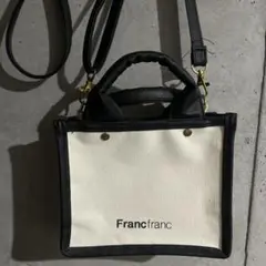 Francfranc ショルダーバッグ ホワイト/ブラック