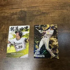 プロ野球チップス2025年 柳田悠岐 STAR CARD+杉本裕太郎 開幕四番