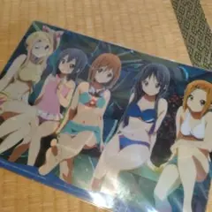 けいおん！ クリアポスター 水着 平沢唯 秋山澪 田井中律 琴吹紬 中野