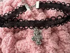 ブラック クロス 十字架 チョーカー