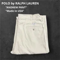 ポロラルフローレン80sポロチノUSA製アンドリューパンツ初期タグ34/31相当