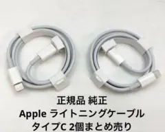 正規品 純正　Apple ライトニングケーブル タイプC 2個まとめ売り