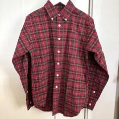 ラルフローレン 140 チェックシャツ 男児 綿100 美品 春