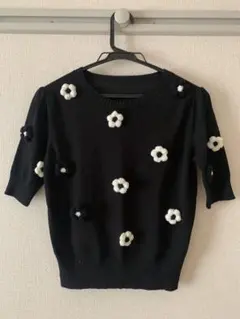 GRL フラワーモチーフ半袖ニット[ac1926]