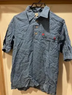 一時オク Five Point 半袖シャツ L 青チェック