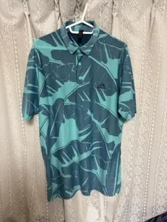 adidas ゴルフシャツ　トレーニングシャツ Lサイズ ターコイズ