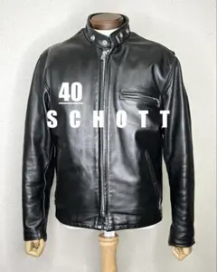 ② SCHOTT【40】641ライナー付き 米国製◇革ジャンninjaハーレーのサムネイル