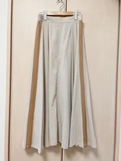 ブージュルード ベージュ フレアロングスカート