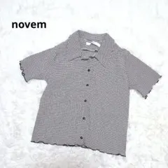 novem ギンガムチェック 半袖シャツ ブラウス Fサイズのサムネイル