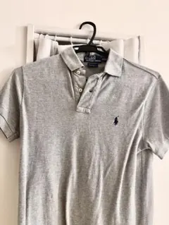 【美品】ポロラルフローレン ポロシャツ カスタムフィット グレー XS 香港製