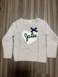 a.v.v ハート刺繍リボンセーター 120