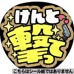 【マット紙に印刷・けんと撃って】ファンサ　うちわ　文字　名前　カンペ　団扇