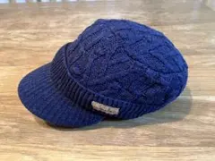 mont-bell ケーブル編みニット帽 ネイビー