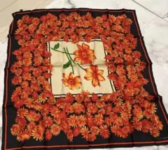 LANCEL 花柄シルクスカーフ