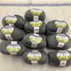 カシミヤ毛糸 100% 50g 10玉　グレー　カシミア100%