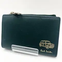 ポールスミス キーケース コインケース レザー 緑 4連 車ロゴ 金金具 メンズのサムネイル