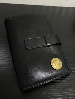 【美品 希少】VERSACE ヴェルサーチ 三つ折財布 ブラック本革 メデューサのサムネイル