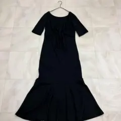 2wayBACK タイショート スリーブニット マーメイド ワンピース LL
