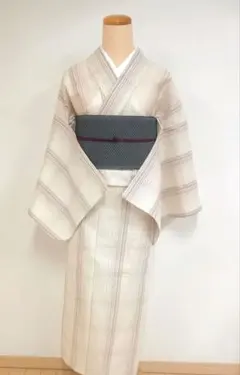 単衣　本塩澤紬 100亀甲　草花模様　付け下げ訪問着 単衣 本塩澤紬 100亀甲 草花模様 付け下げ訪問着 - メルカリ