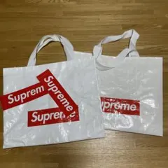 Supreme ショッピングバッグ 2個セット　ステッカー付き