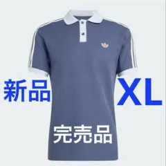 6/7迄 値下げ adidas ワッフル ニット ポロシャツ XLサイズ 新品のサムネイル